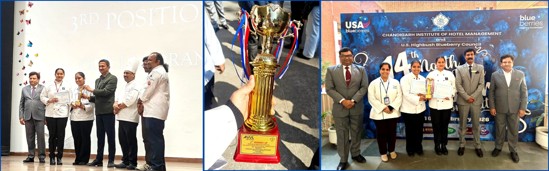 Chandigarh College of Hotel Management, Landran, Students Shine at 14th North India Patisserie Competition 